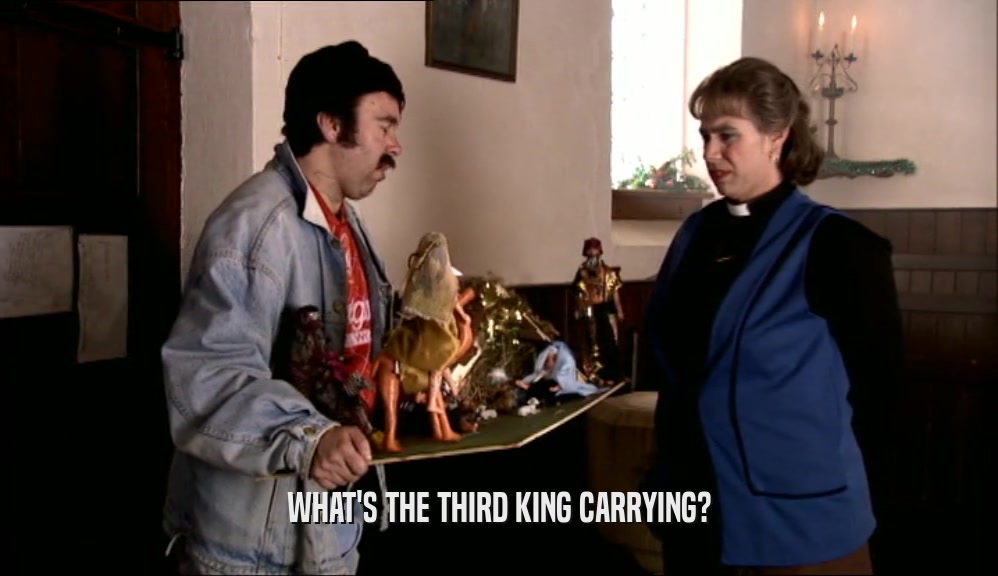 WHAT'S THE THIRD KING CARRYING?  