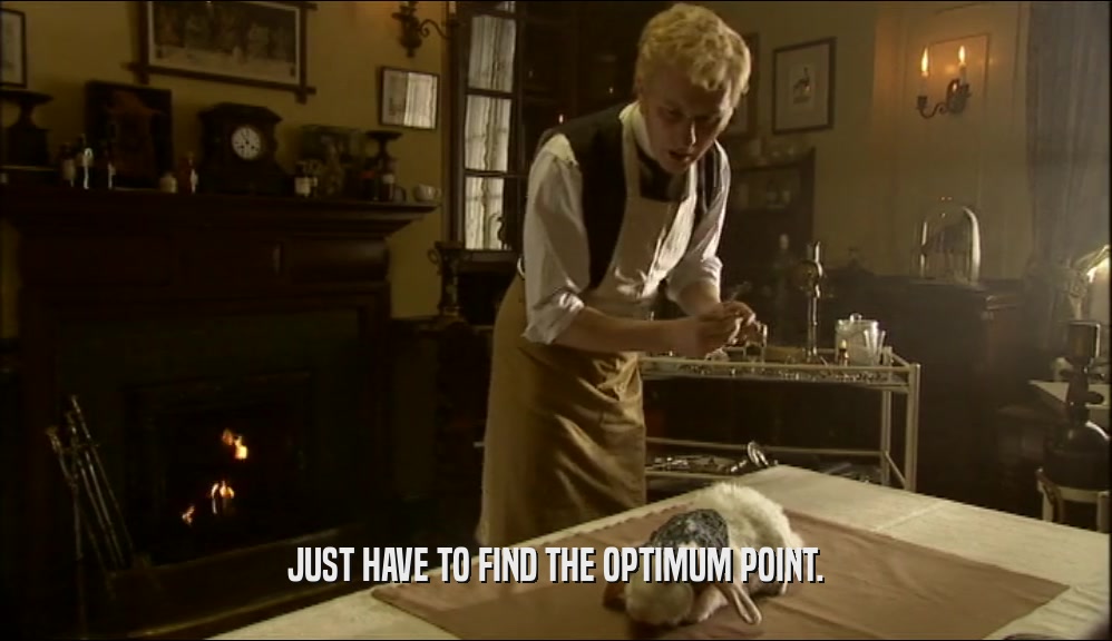 JUST HAVE TO FIND THE OPTIMUM POINT.  