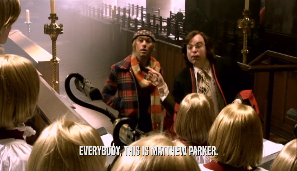 EVERYBODY, THIS IS MATTHEW PARKER.  