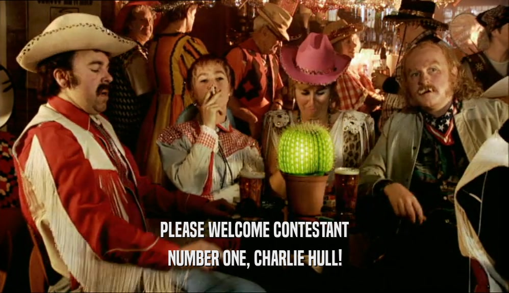 PLEASE WELCOME CONTESTANT NUMBER ONE, CHARLIE HULL! 