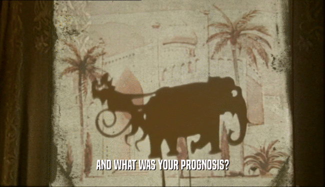 AND WHAT WAS YOUR PROGNOSIS?  