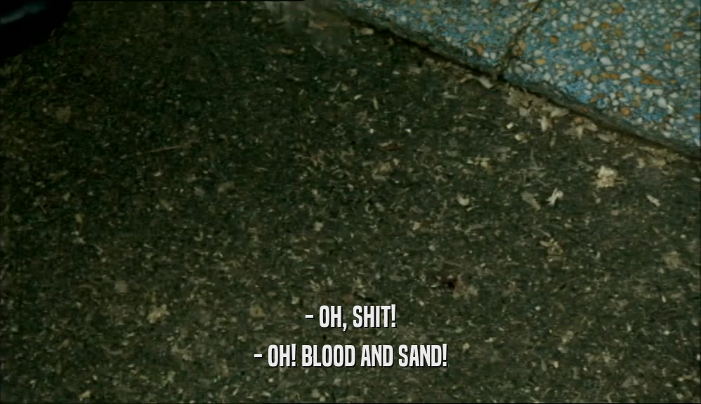 - OH, SHIT! - OH! BLOOD AND SAND! 