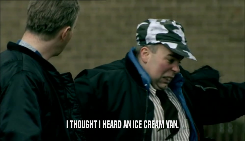 I THOUGHT I HEARD AN ICE CREAM VAN.  