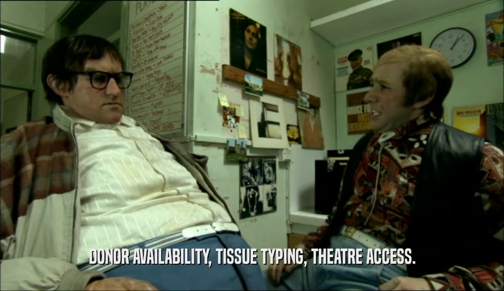 DONOR AVAILABILITY, TISSUE TYPING, THEATRE ACCESS.  