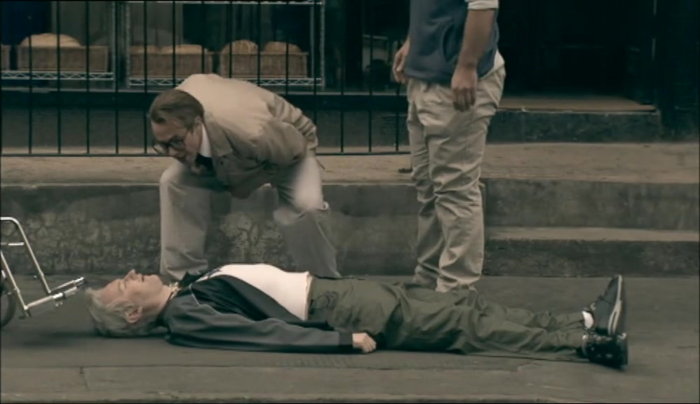 HE'S NOT! GET UP! THIS ISN'T YOUR EXERCISE. IT'S DAVE'S. 