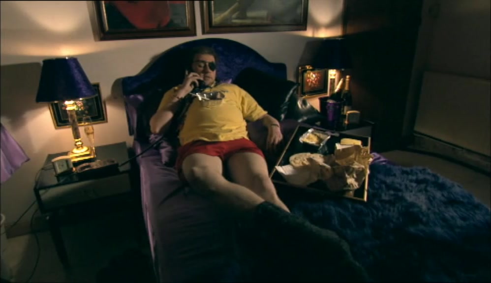 JUST HAVING A CURRY AND A GLASS OF CHAMPAGNE. 