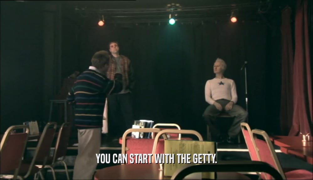 YOU CAN START WITH THE GETTY.  