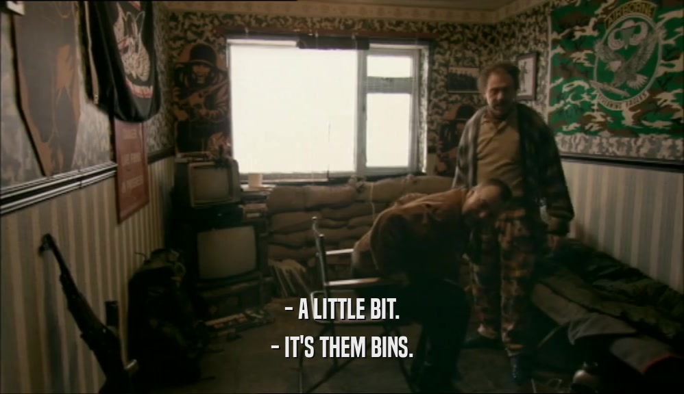 - A LITTLE BIT. - IT'S THEM BINS. 