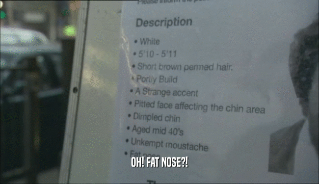 OH! FAT NOSE?!  