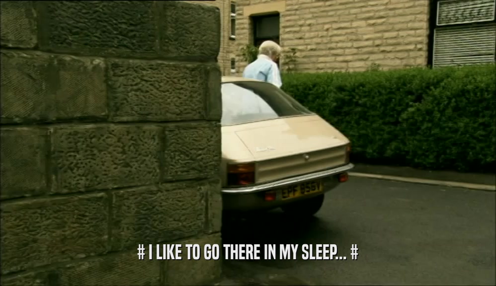 # I LIKE TO GO THERE IN MY SLEEP... #  