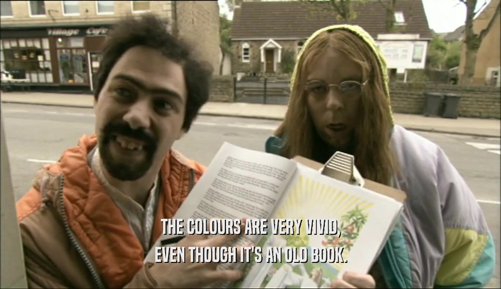 THE COLOURS ARE VERY VIVID, EVEN THOUGH IT'S AN OLD BOOK. 