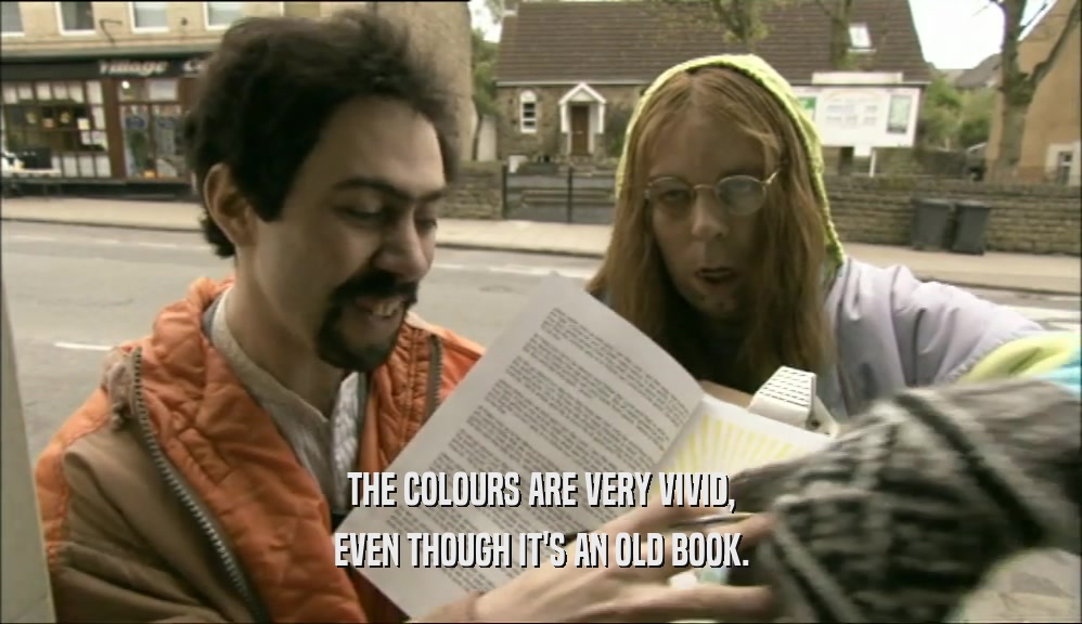 THE COLOURS ARE VERY VIVID, EVEN THOUGH IT'S AN OLD BOOK. 