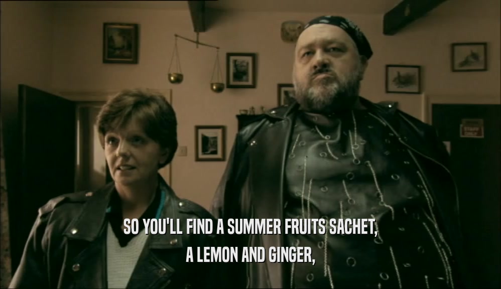 SO YOU'LL FIND A SUMMER FRUITS SACHET, A LEMON AND GINGER, 