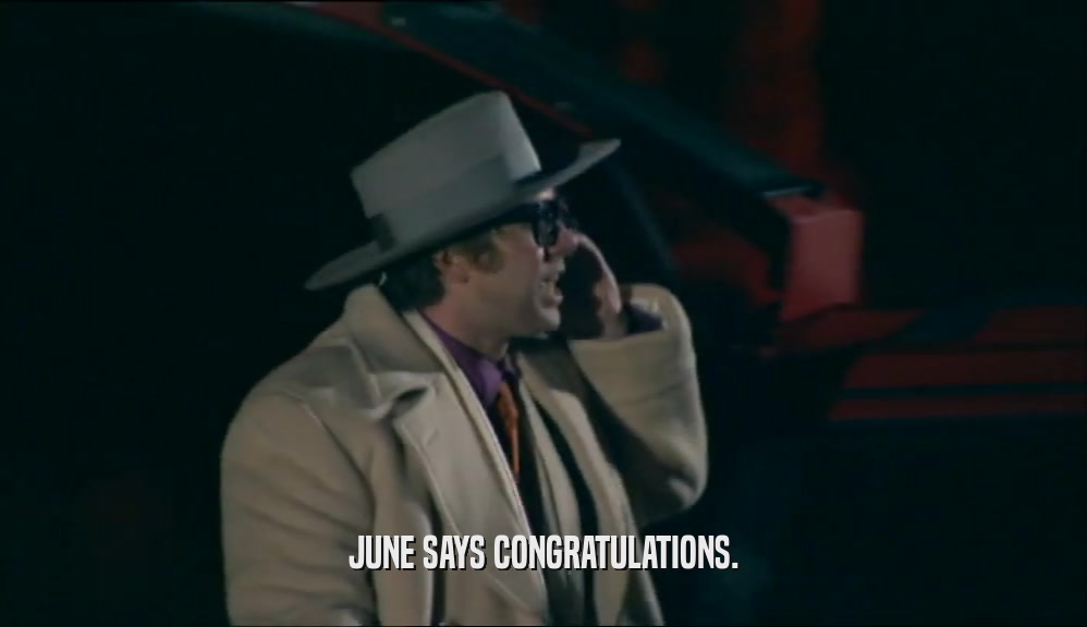 JUNE SAYS CONGRATULATIONS.  