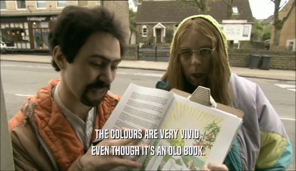 THE COLOURS ARE VERY VIVID, EVEN THOUGH IT'S AN OLD BOOK. 