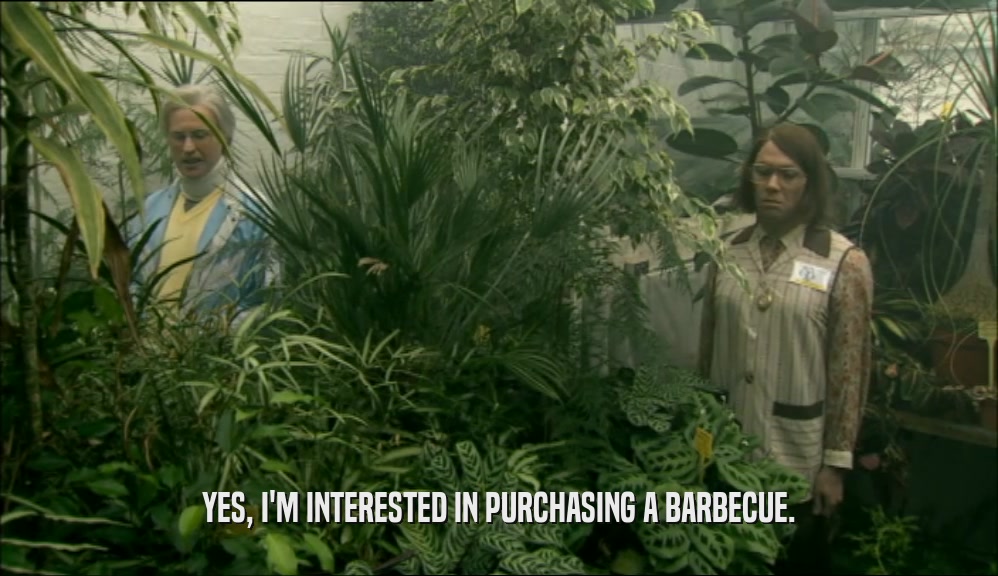 YES, I'M INTERESTED IN PURCHASING A BARBECUE.  