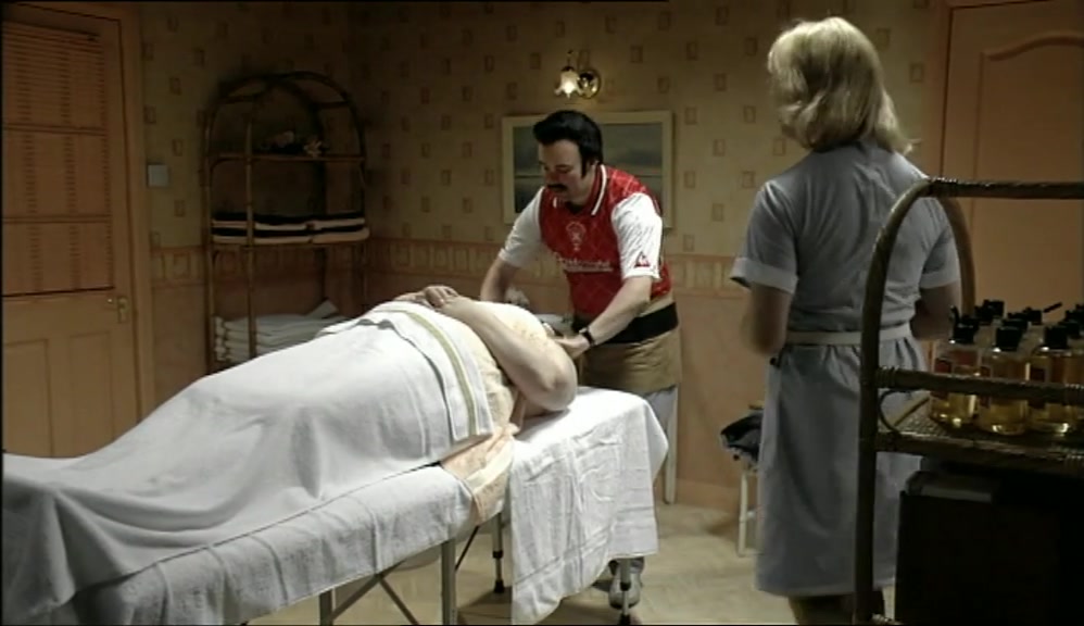 I'LL BEGIN WITH LONG STROKES DOWN YOUR ARMS AND SHOULDERS. 