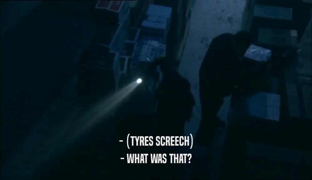 - (TYRES SCREECH) - WHAT WAS THAT? 