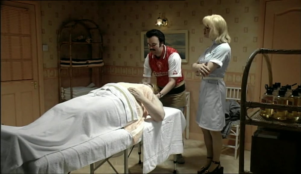 I'LL BEGIN WITH LONG STROKES DOWN YOUR ARMS AND SHOULDERS. 