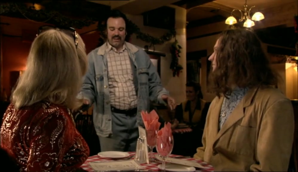 NO, I WON'T INTERRUPT. I ONLY CAME IN FOR SOME PIZZAS. 