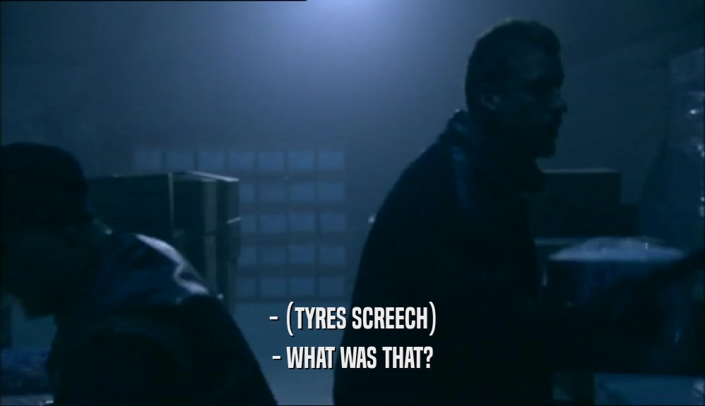 - (TYRES SCREECH) - WHAT WAS THAT? 