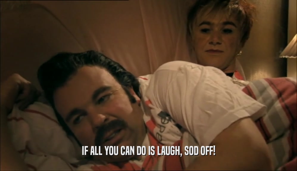 IF ALL YOU CAN DO IS LAUGH, SOD OFF!  