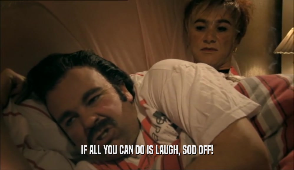 IF ALL YOU CAN DO IS LAUGH, SOD OFF!  