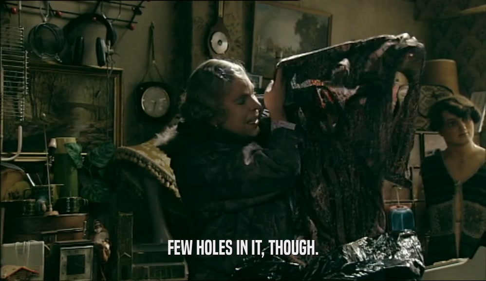 FEW HOLES IN IT, THOUGH.  