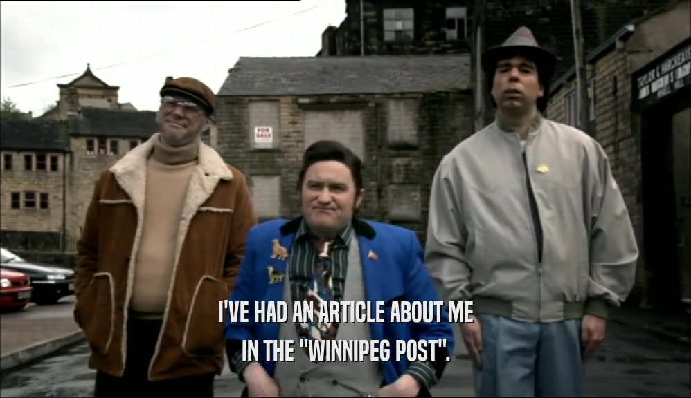 I'VE HAD AN ARTICLE ABOUT ME IN THE 