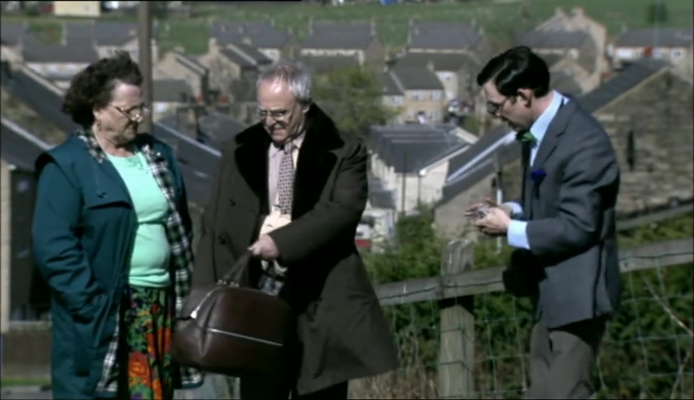 RIGHT. 'ERE, HOLD ME BAG.  