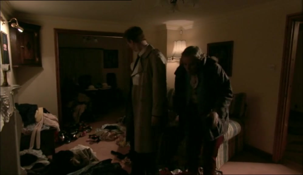 HE'S CLEVER. HE'S PUT 'EM ALL INTO PILES TO BAG 'EM UP. 