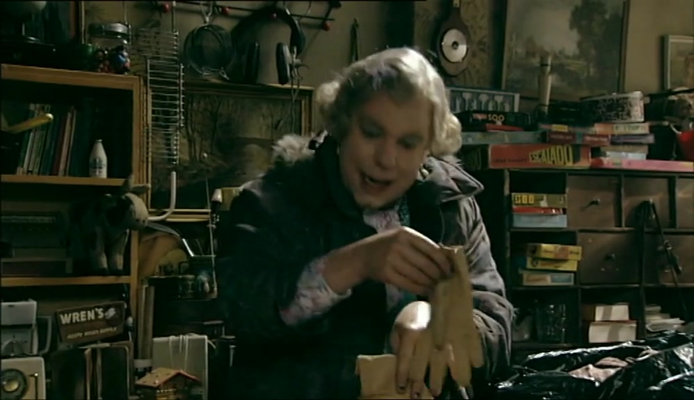 SOME GLOVES, DEAR. GOT TO GET A FEW PENCE FOR THESE. 