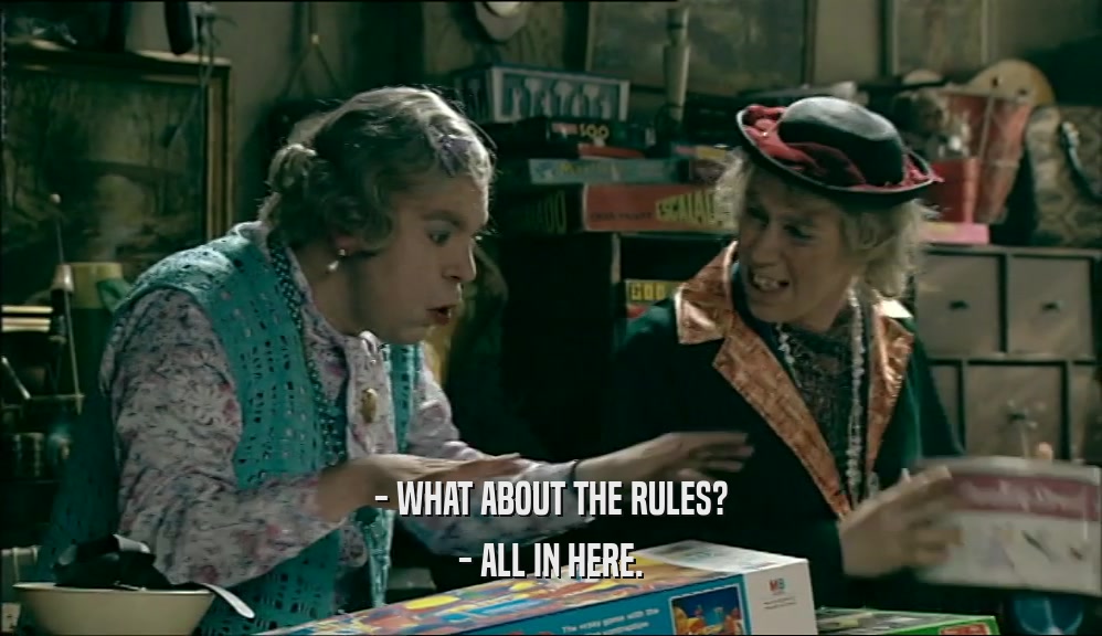 - WHAT ABOUT THE RULES? - ALL IN HERE. 