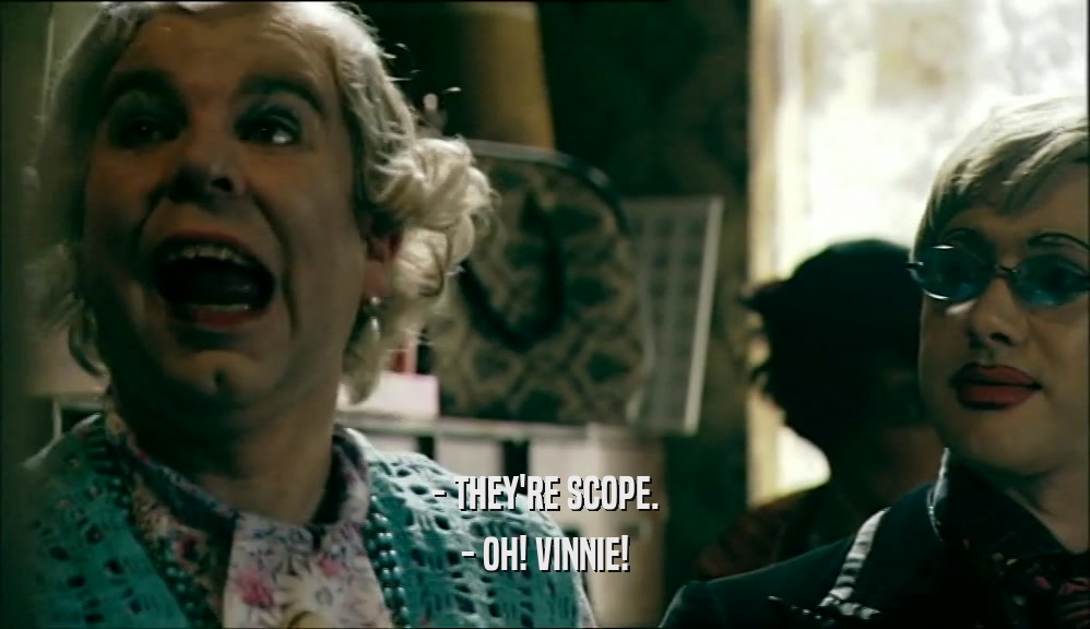 - THEY'RE SCOPE. - OH! VINNIE! 