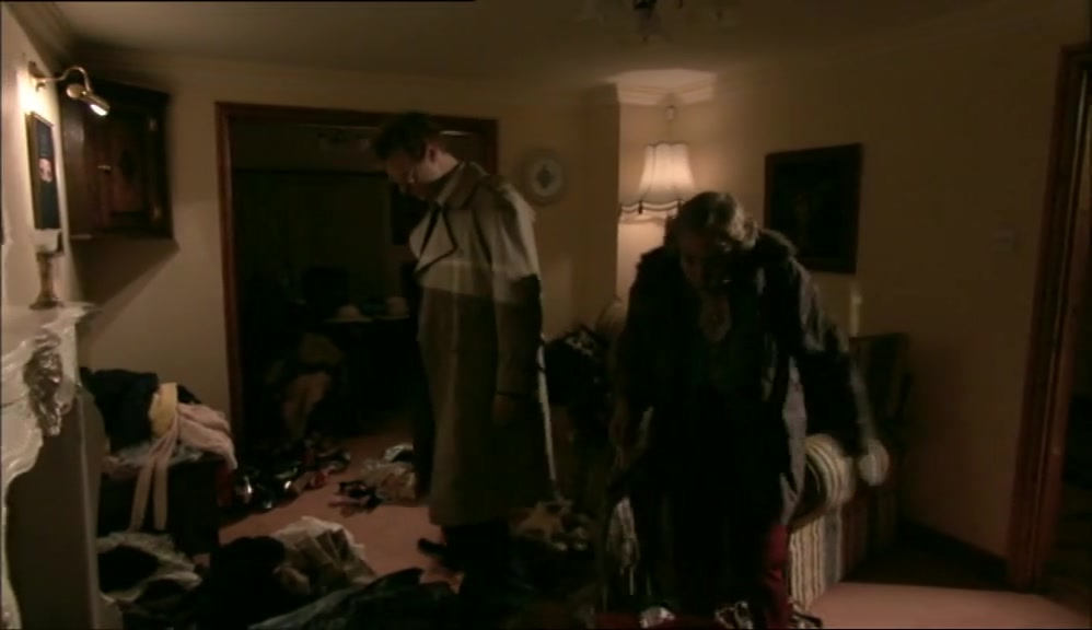 HE'S CLEVER. HE'S PUT 'EM ALL INTO PILES TO BAG 'EM UP. 