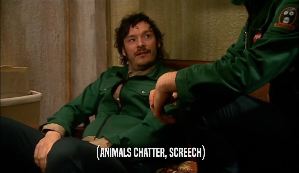 (ANIMALS CHATTER, SCREECH)  