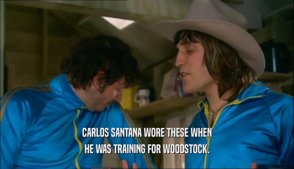 CARLOS SANTANA WORE THESE WHEN HE WAS TRAINING FOR WOODSTOCK. 