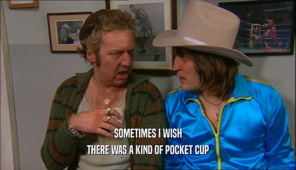 SOMETIMES I WISH THERE WAS A KIND OF POCKET CUP 