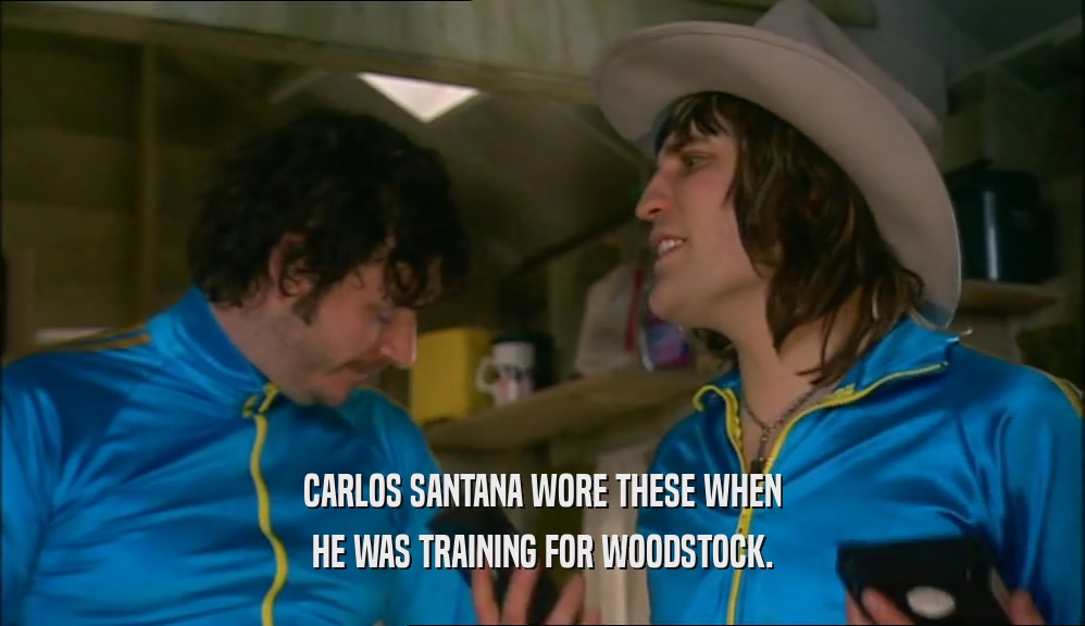 CARLOS SANTANA WORE THESE WHEN HE WAS TRAINING FOR WOODSTOCK. 
