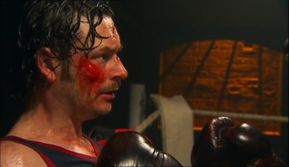 - (SPECTATORS SHOUTING) - HE'S GONNA EAT HIS FACE OFF! 