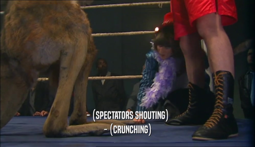 - (SPECTATORS SHOUTING) - (CRUNCHING) 