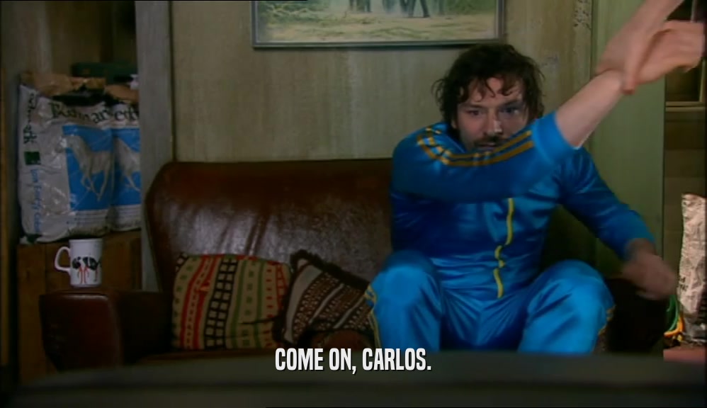 COME ON, CARLOS.
  
