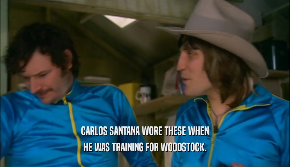 CARLOS SANTANA WORE THESE WHEN HE WAS TRAINING FOR WOODSTOCK. 