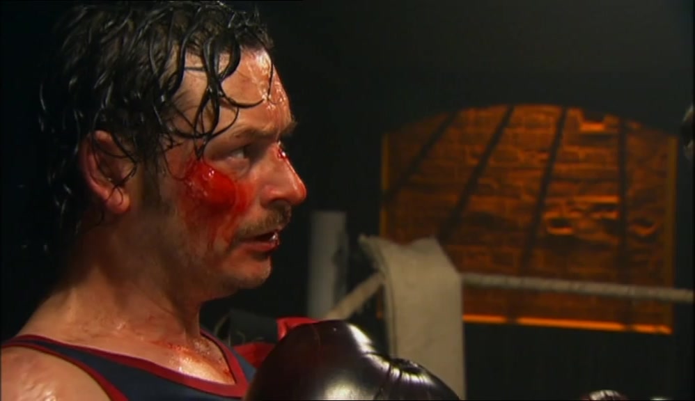 - (SPECTATORS SHOUTING) - HE'S GONNA EAT HIS FACE OFF! 