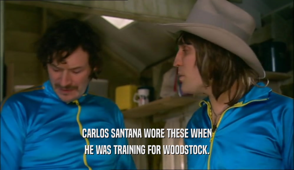 CARLOS SANTANA WORE THESE WHEN HE WAS TRAINING FOR WOODSTOCK. 