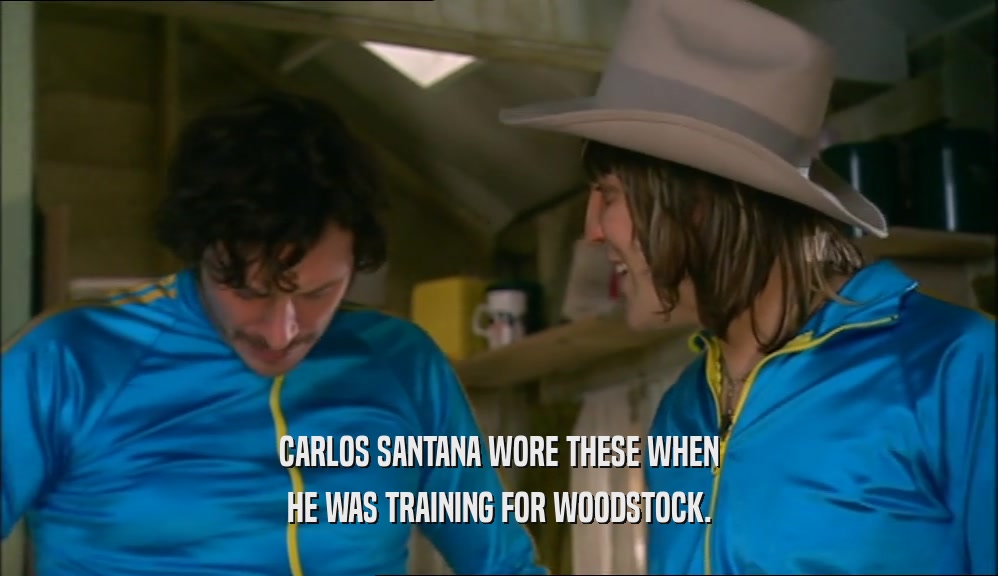 CARLOS SANTANA WORE THESE WHEN HE WAS TRAINING FOR WOODSTOCK. 