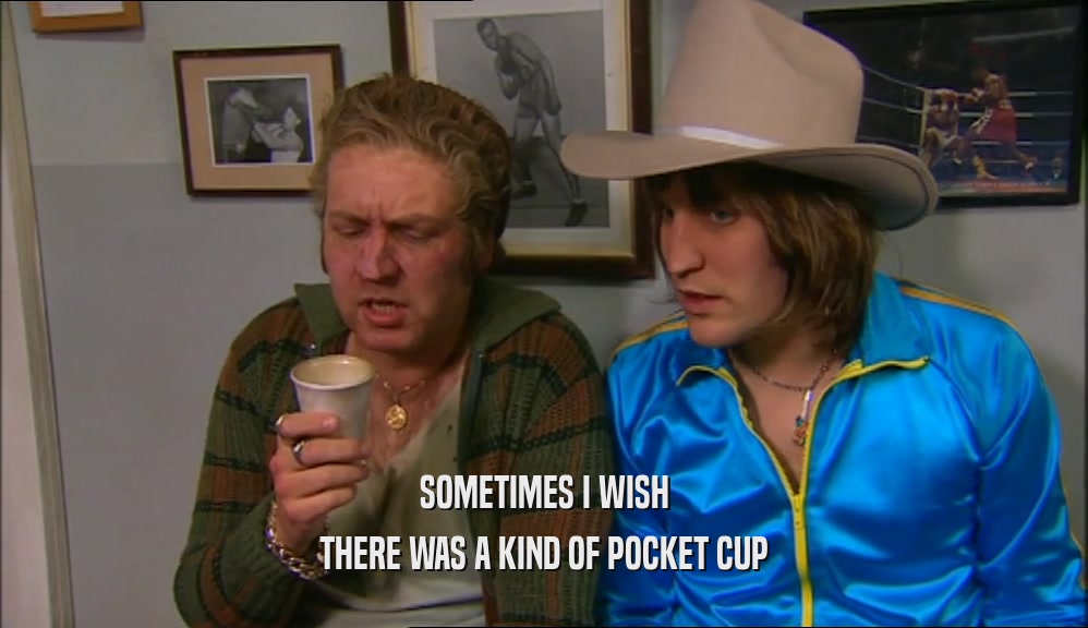 SOMETIMES I WISH THERE WAS A KIND OF POCKET CUP 