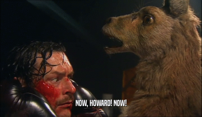 NOW, HOWARD! NOW!  