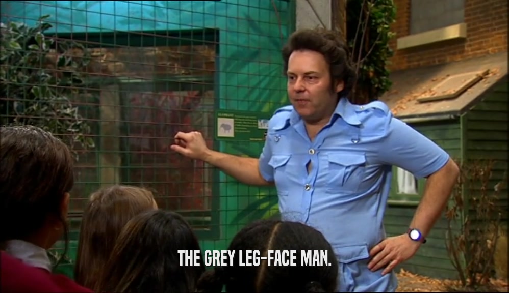 THE GREY LEG-FACE MAN.  
