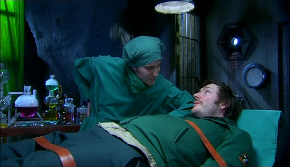 I FOLLOWED BAINBRIDGE INTO HIS SECRET LAB, I FOUND MRS GIDEON'S PYTHON, 